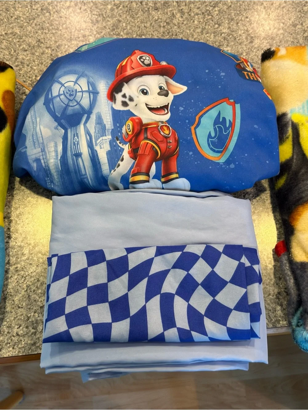 Paw Patrol Blue Kids Bedding Set - Character Blancket & Sham